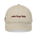 Melo Says Hello Embroidered Baseball Cap — Sweet Potato Club (Light)
