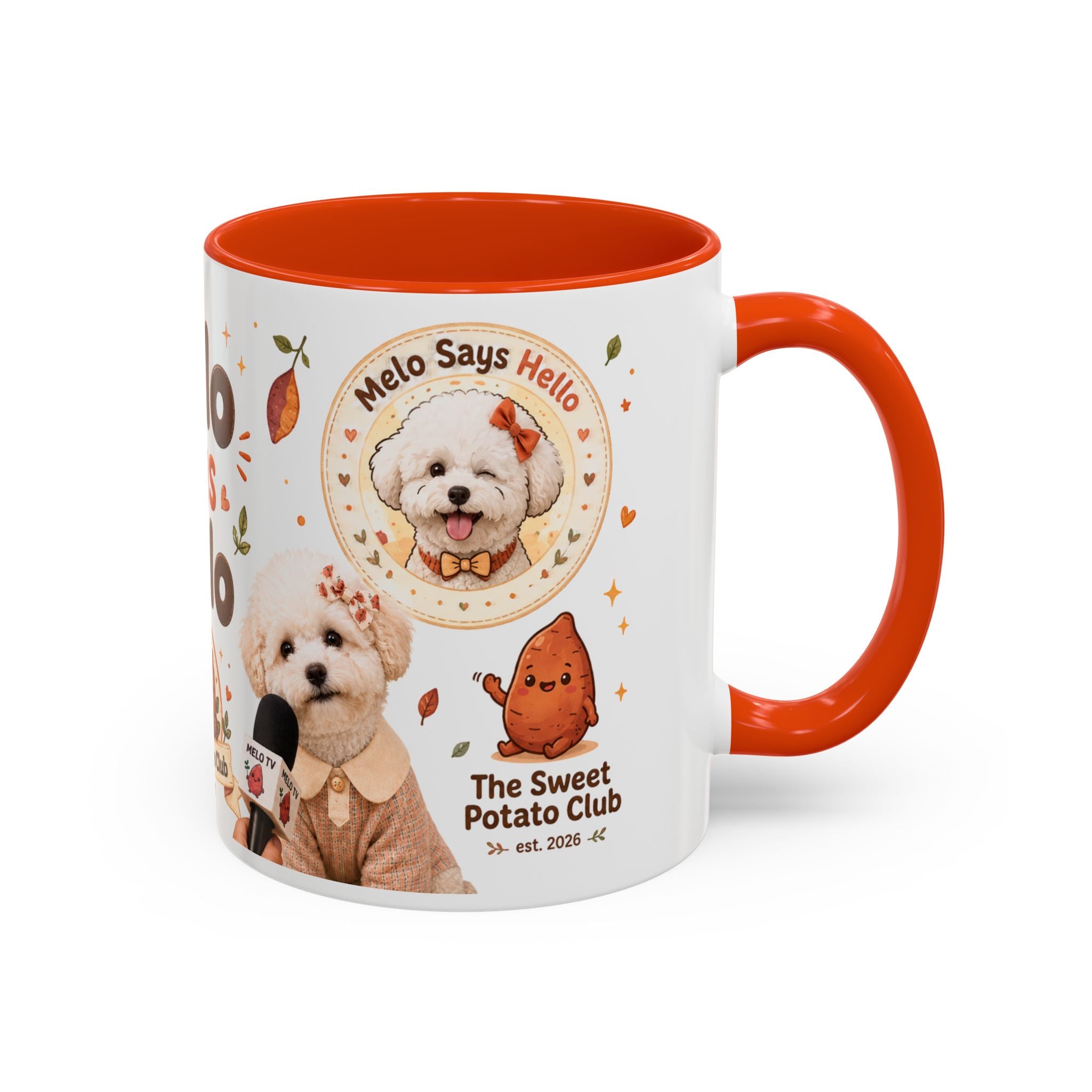 Sweet Potato Club Accent Mug — Melo Says Hello Collage