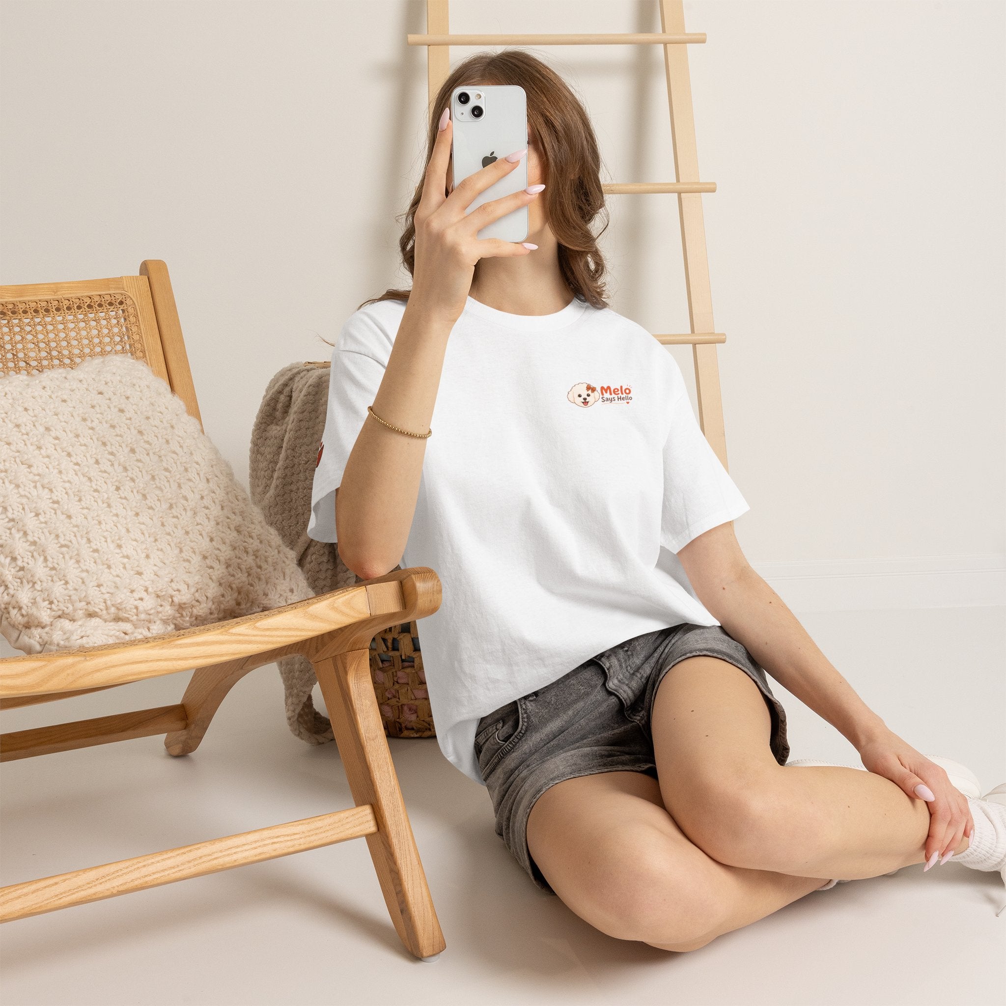 Melo Says Hello T-Shirt - Sweet Potato Club Logo (DTG)