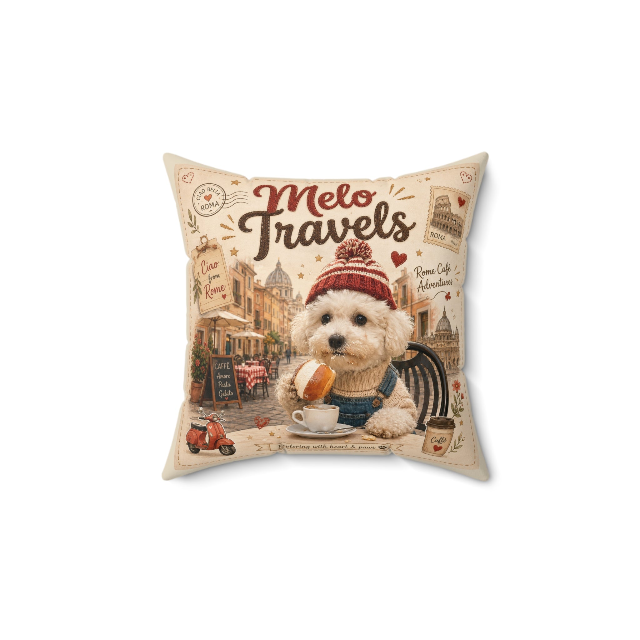 Sweet Potato Club Throw Pillow — Melo Travels: Rome