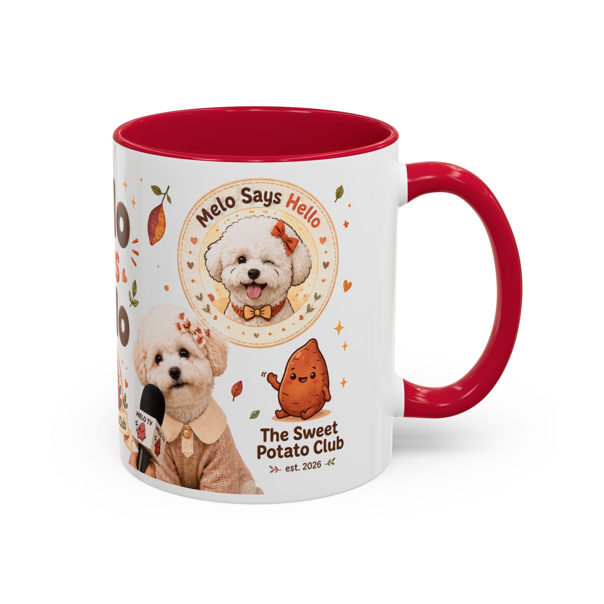 Sweet Potato Club Accent Mug — Melo Says Hello Collage