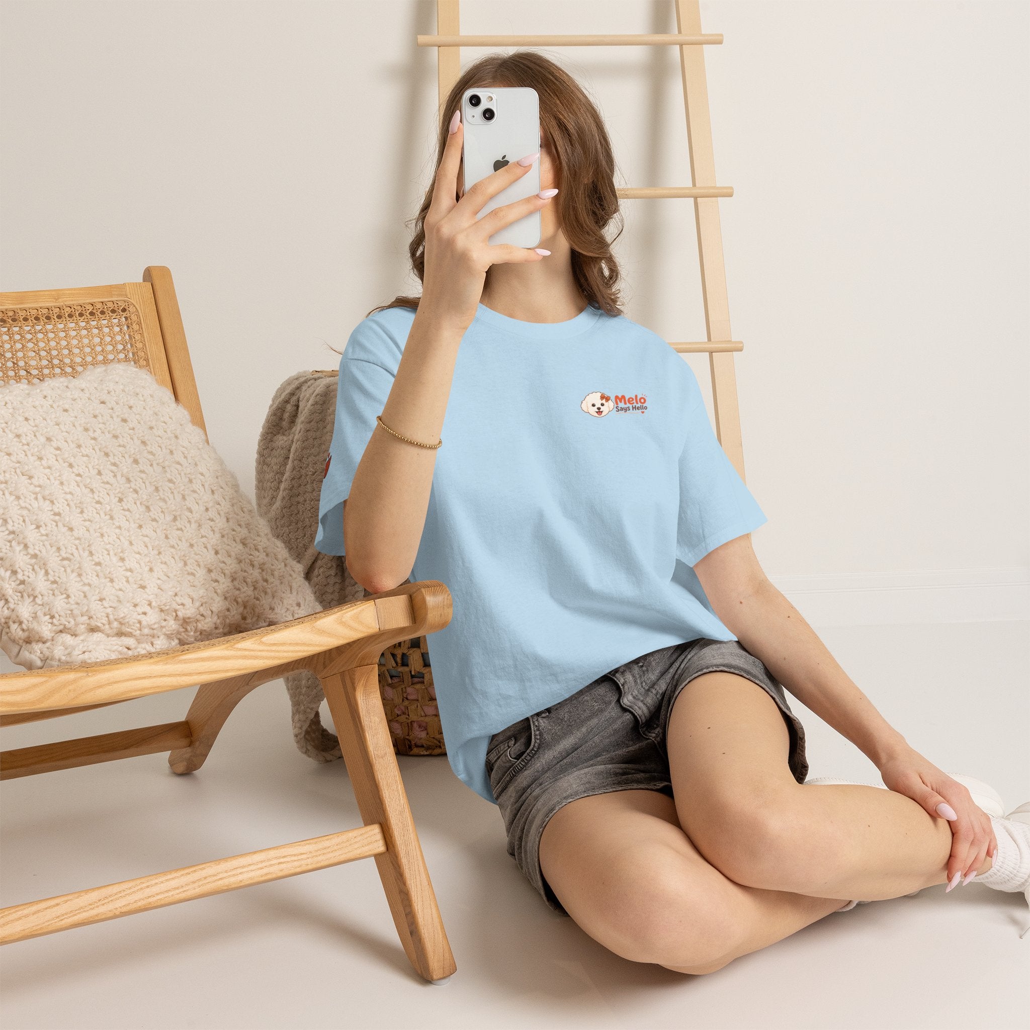 Melo Says Hello T-Shirt - Sweet Potato Club Logo (DTG)