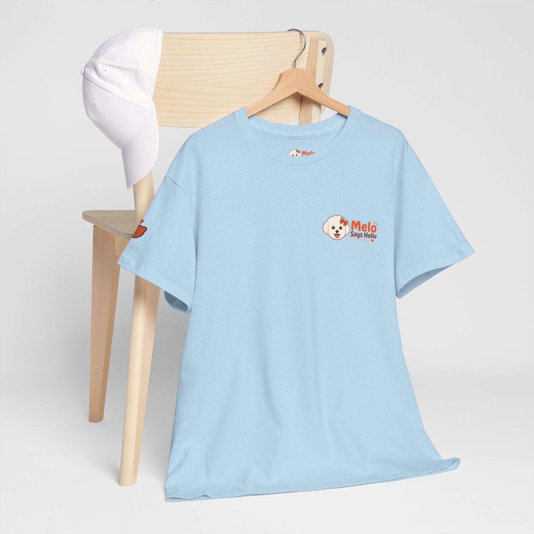 Melo Says Hello T-Shirt - Sweet Potato Club Logo (DTG)