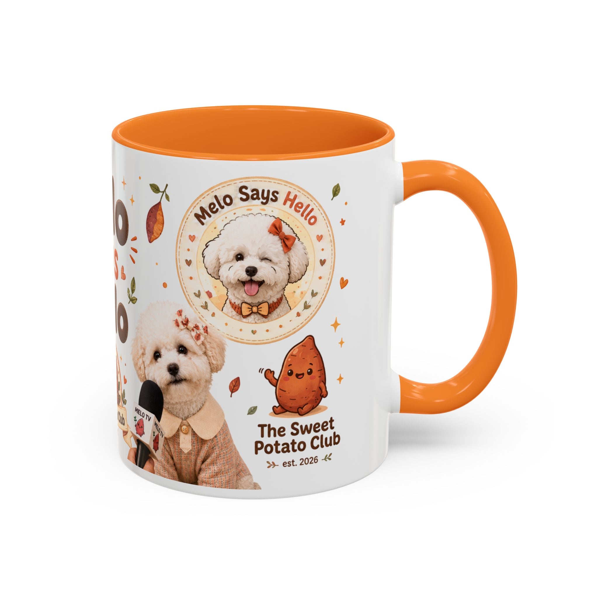 Sweet Potato Club Accent Mug — Melo Says Hello Collage