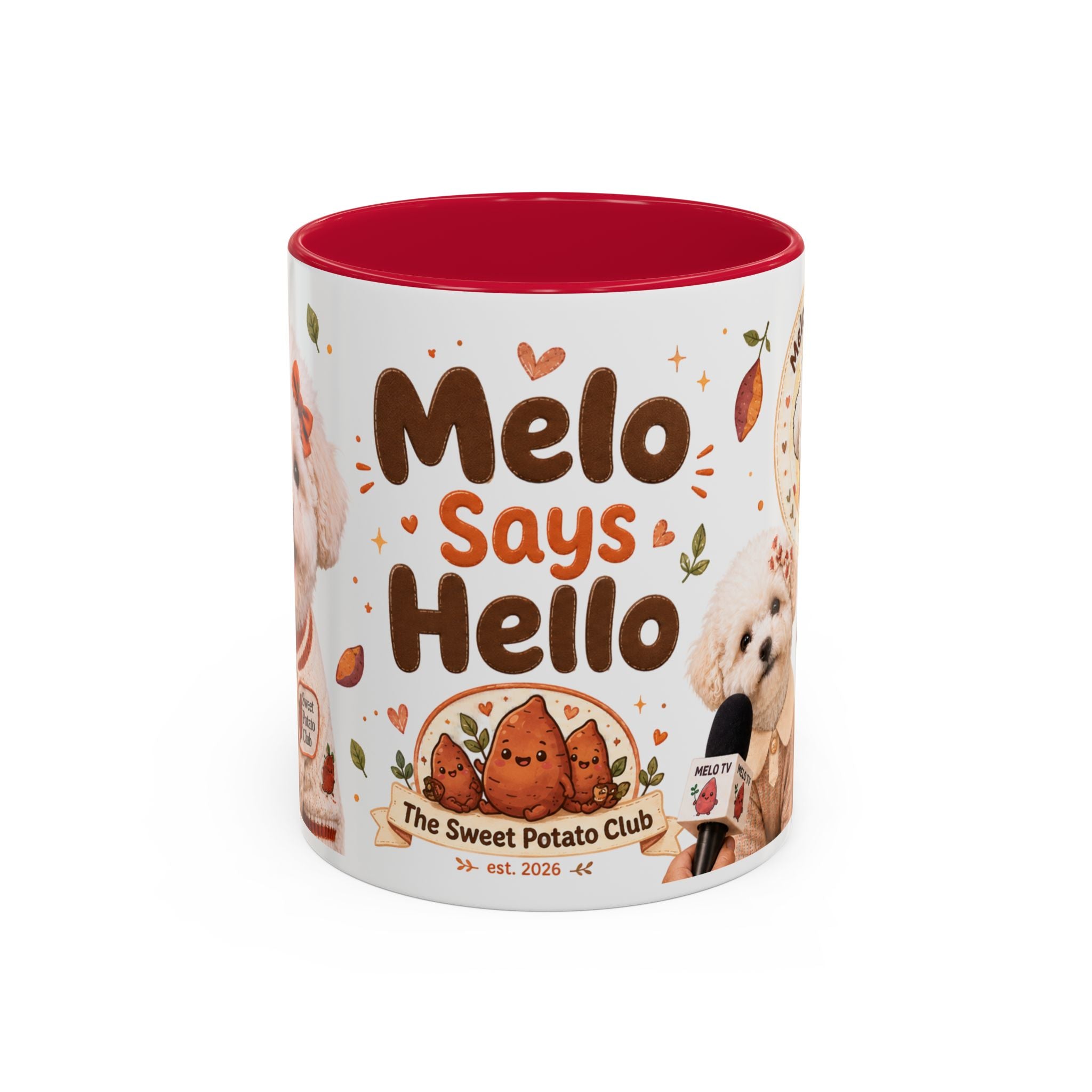 Sweet Potato Club Accent Mug — Melo Says Hello Collage