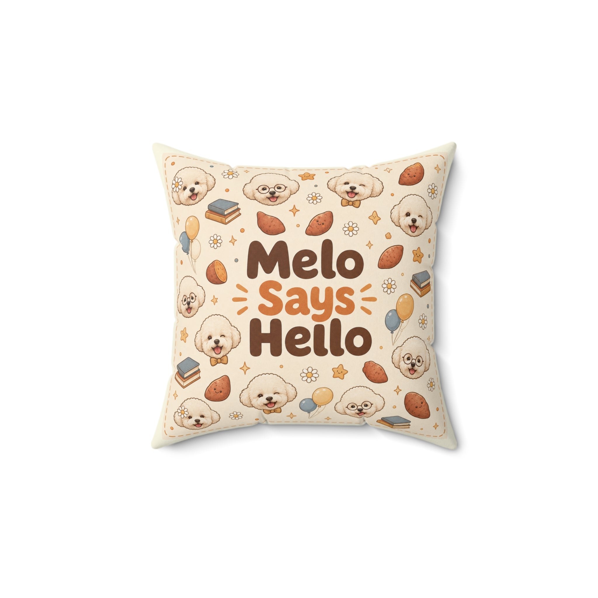 Sweet Potato Club Throw Pillow — Sweet Potato & Melo Says Hello